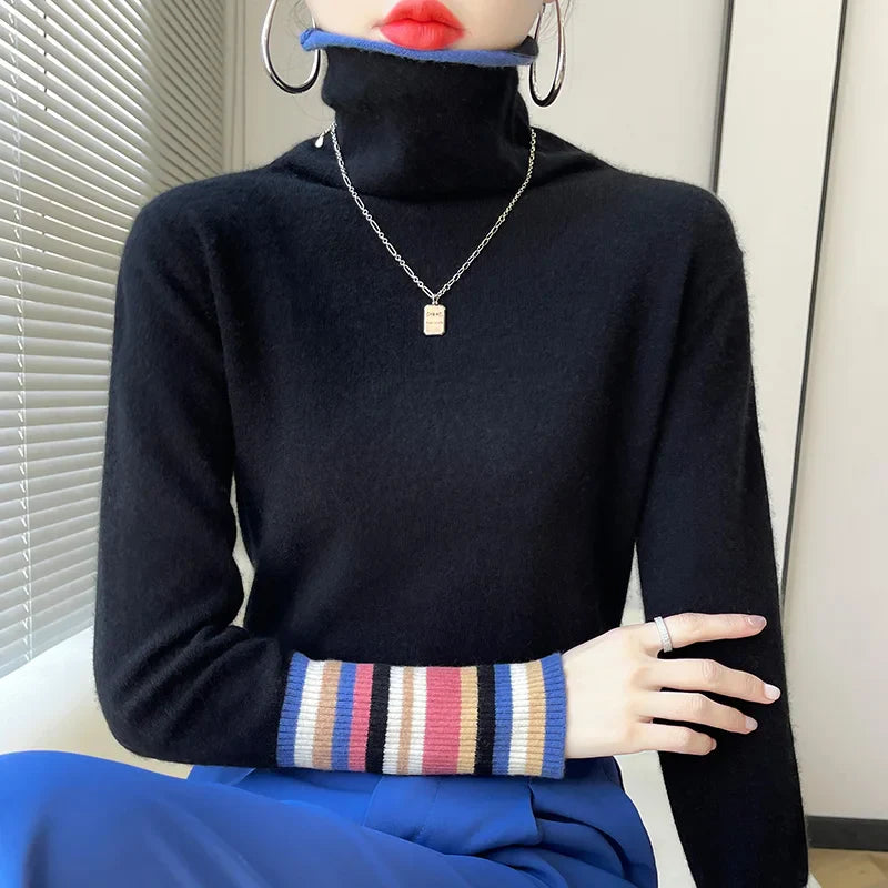Lillymoda | Angelina - Gestrickter Rollkragenpullover