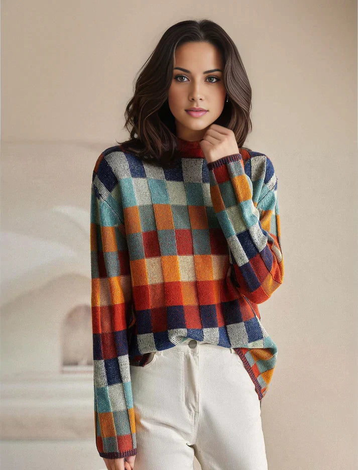 Pullover: Warmer Colorblock-Stil für den Winter