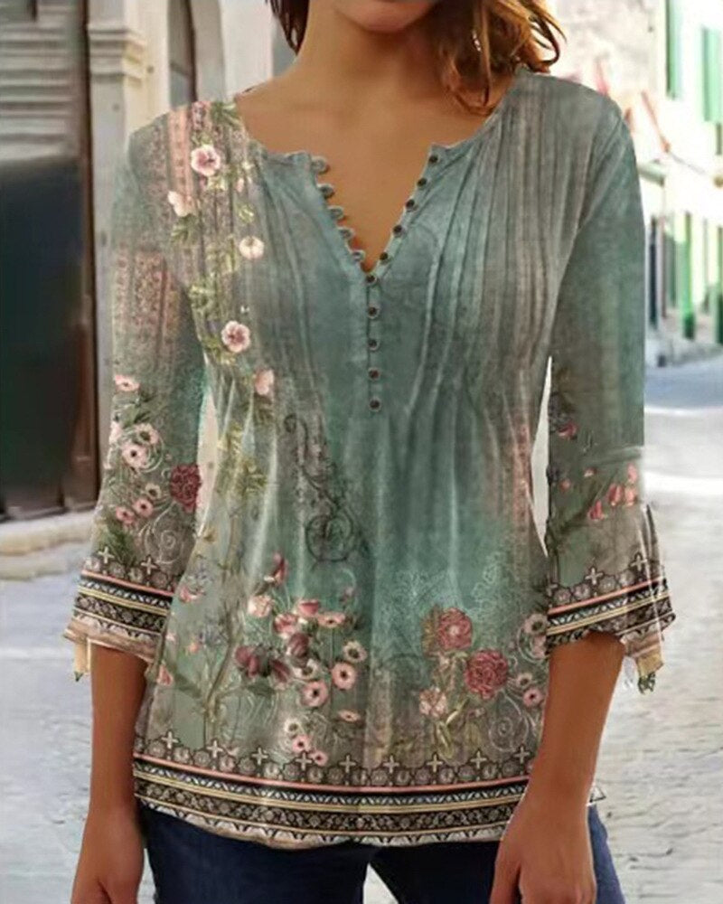 Anna - Hochwertige Bluse mit tollem Muster