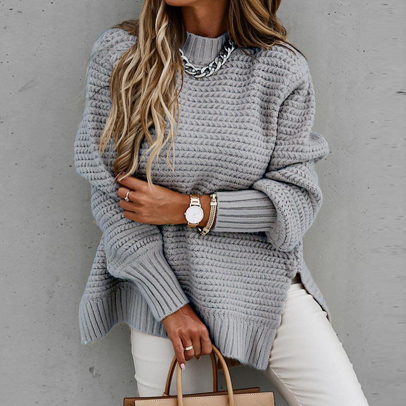 Genivev | Damen Lässiger Strick Pullover | Warme