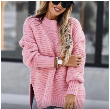 Genivev | Damen Lässiger Strick Pullover | Warme