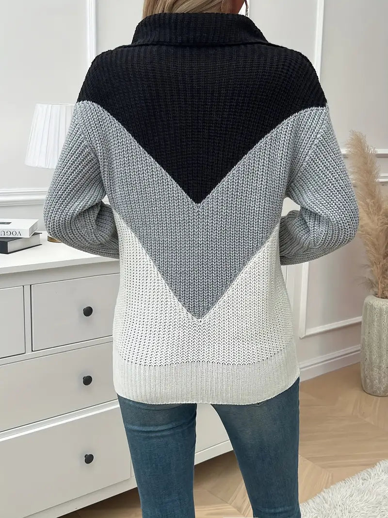 Kimmy - Lässiger Pullover mit Reißverschluss Damen
