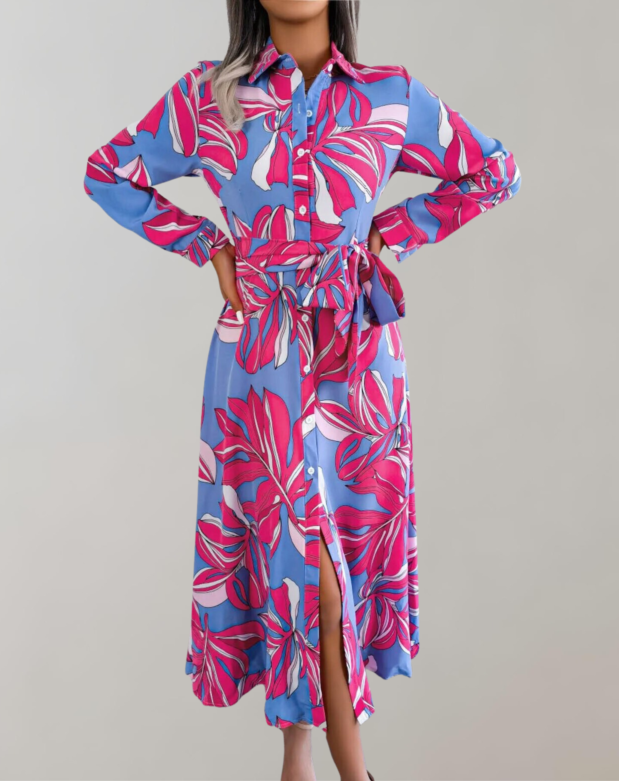 Lillymoda | Cali - Blumengürtel Maxikleid