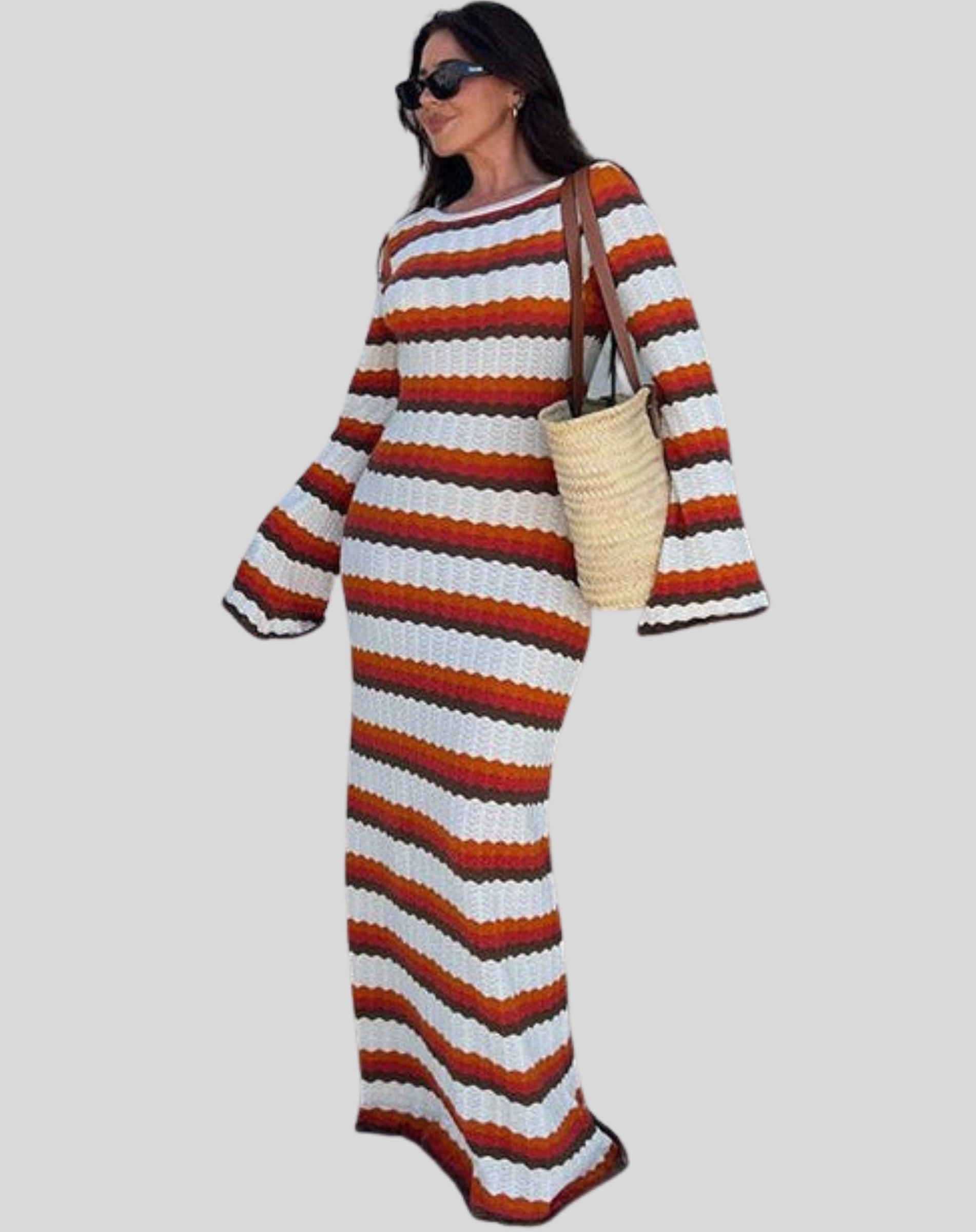 Lillymoda | Aviana - lässiges gestreiftes Strickkleid