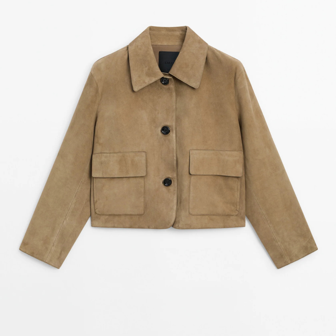 Sonja Jacke | Winterjacke aus Wildleder mit stylischem Kragen
