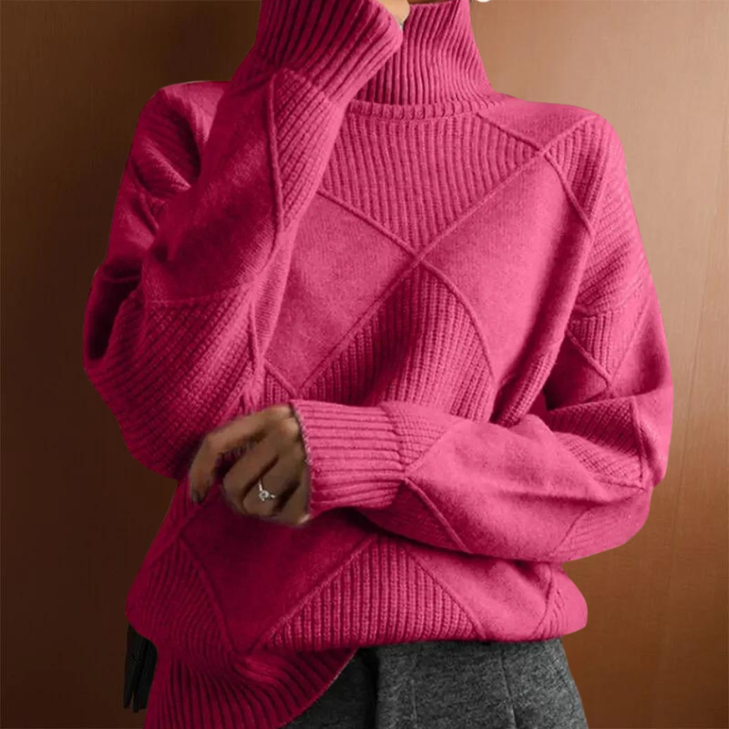 Lillymoda | Brenda - lässiger Rollkragenstrickpullover