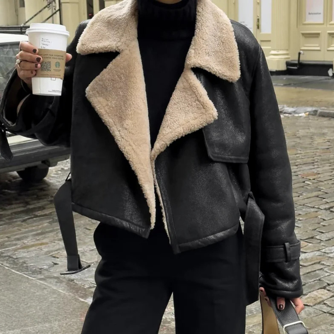 Lore jacke | Warme Damenjacke aus Kunstleder für den Winter
