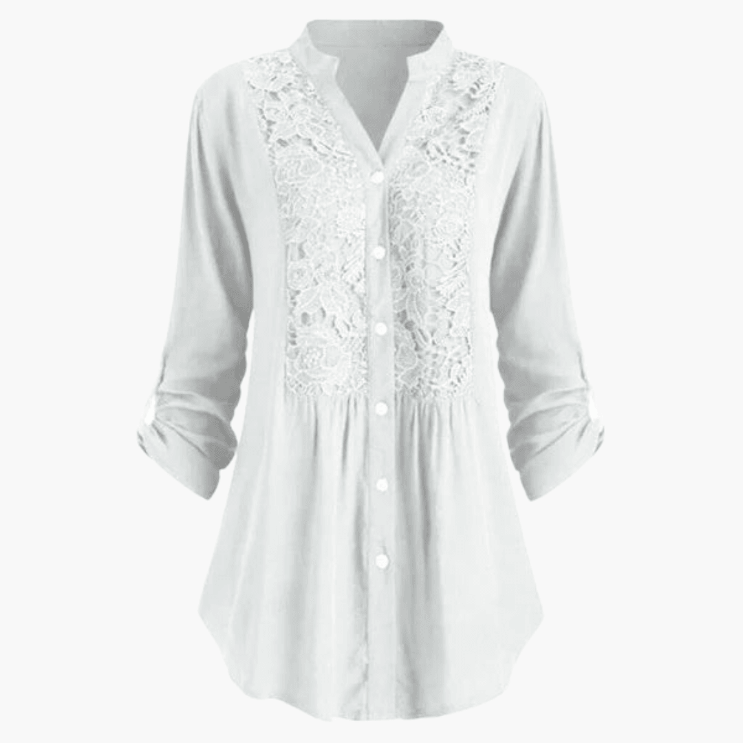 Stylische Bluse mit langen Puffärmeln für Frauen