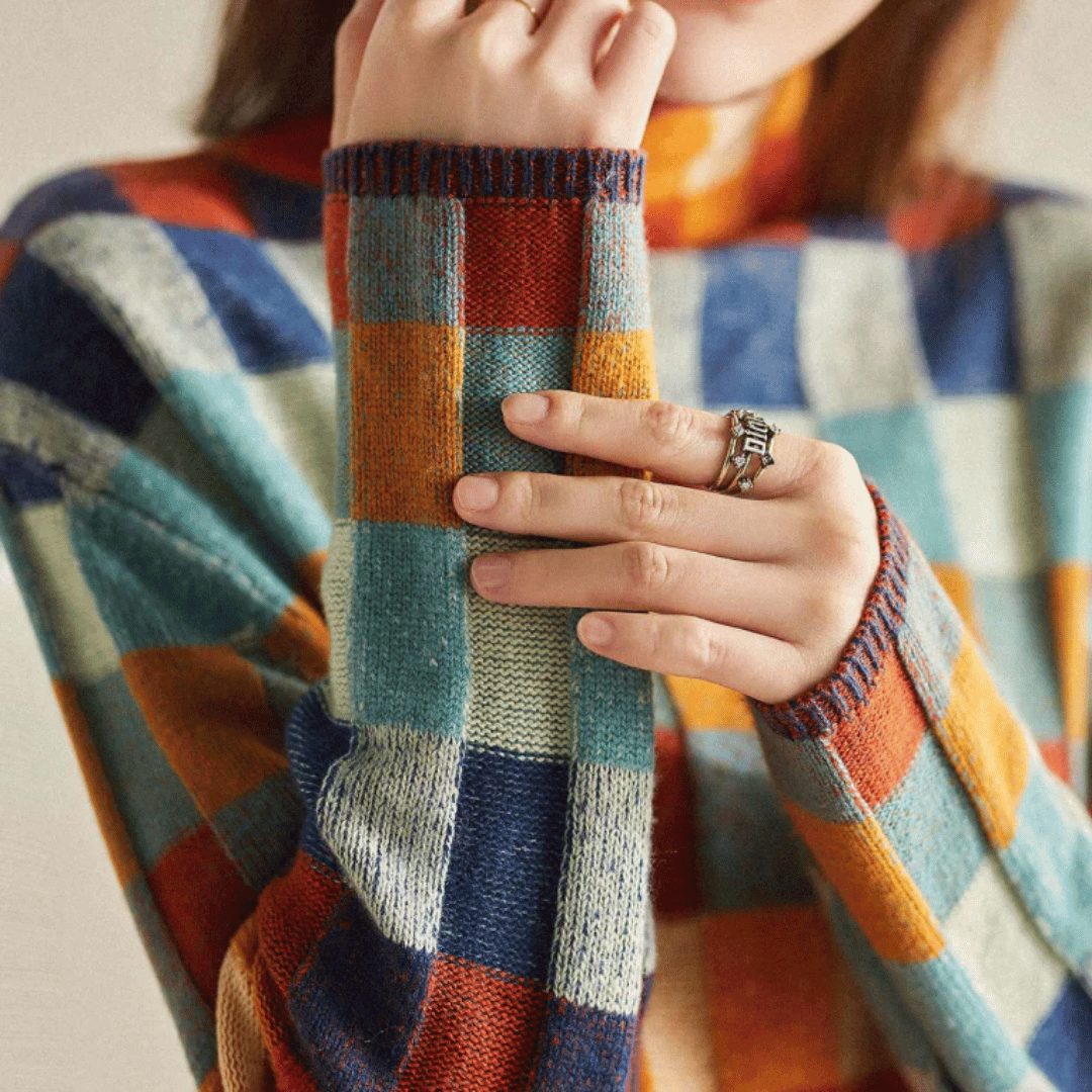 Pullover: Warmer Colorblock-Stil für den Winter