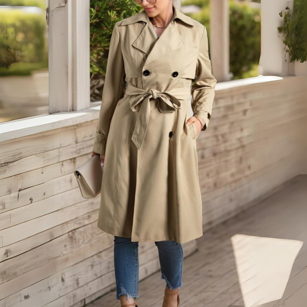 Burbory Jacket | Stylischer Beige Damen Trenchcoat