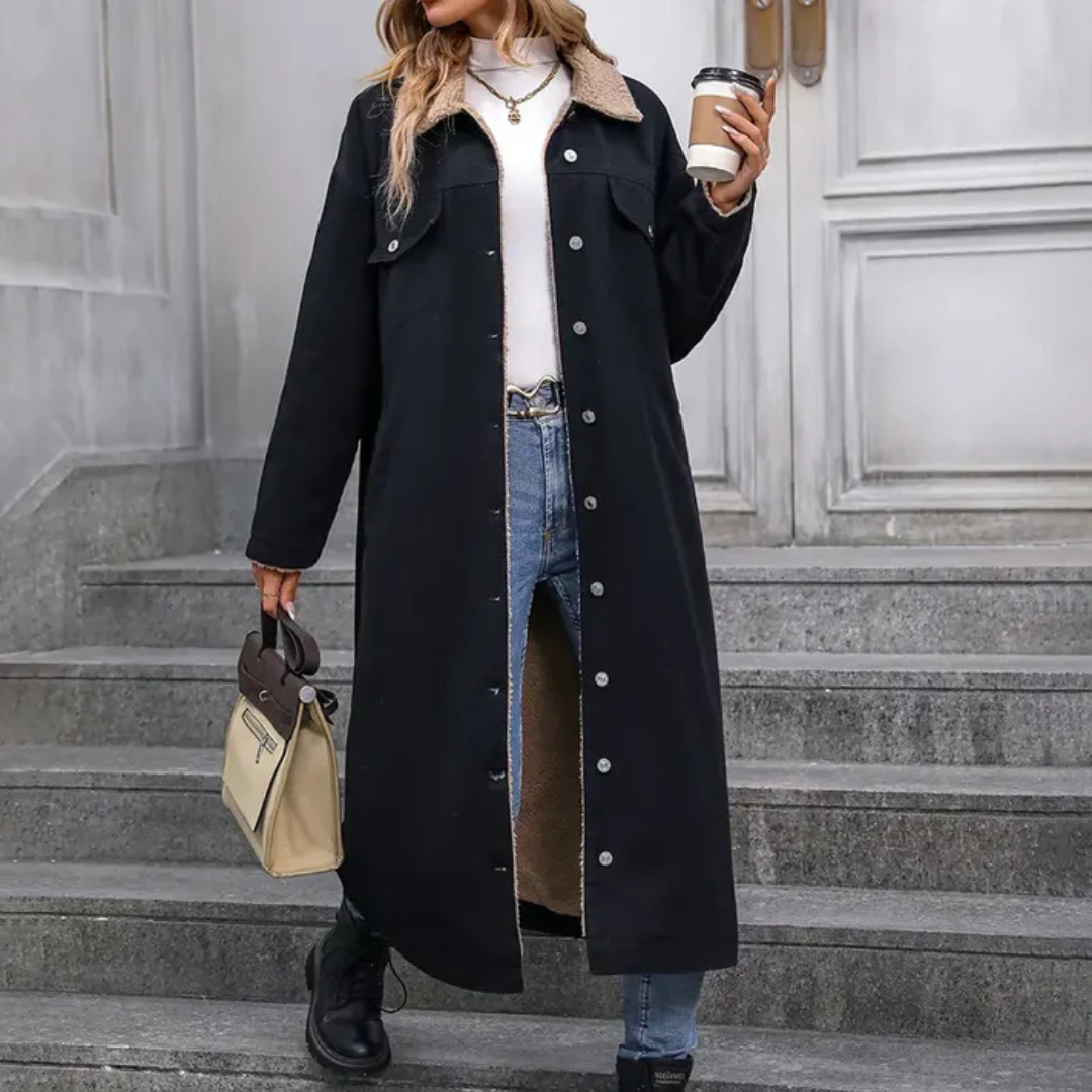 Fritzi Maxi-Wintermantel | Langer, eleganter Wintermantel für Damen