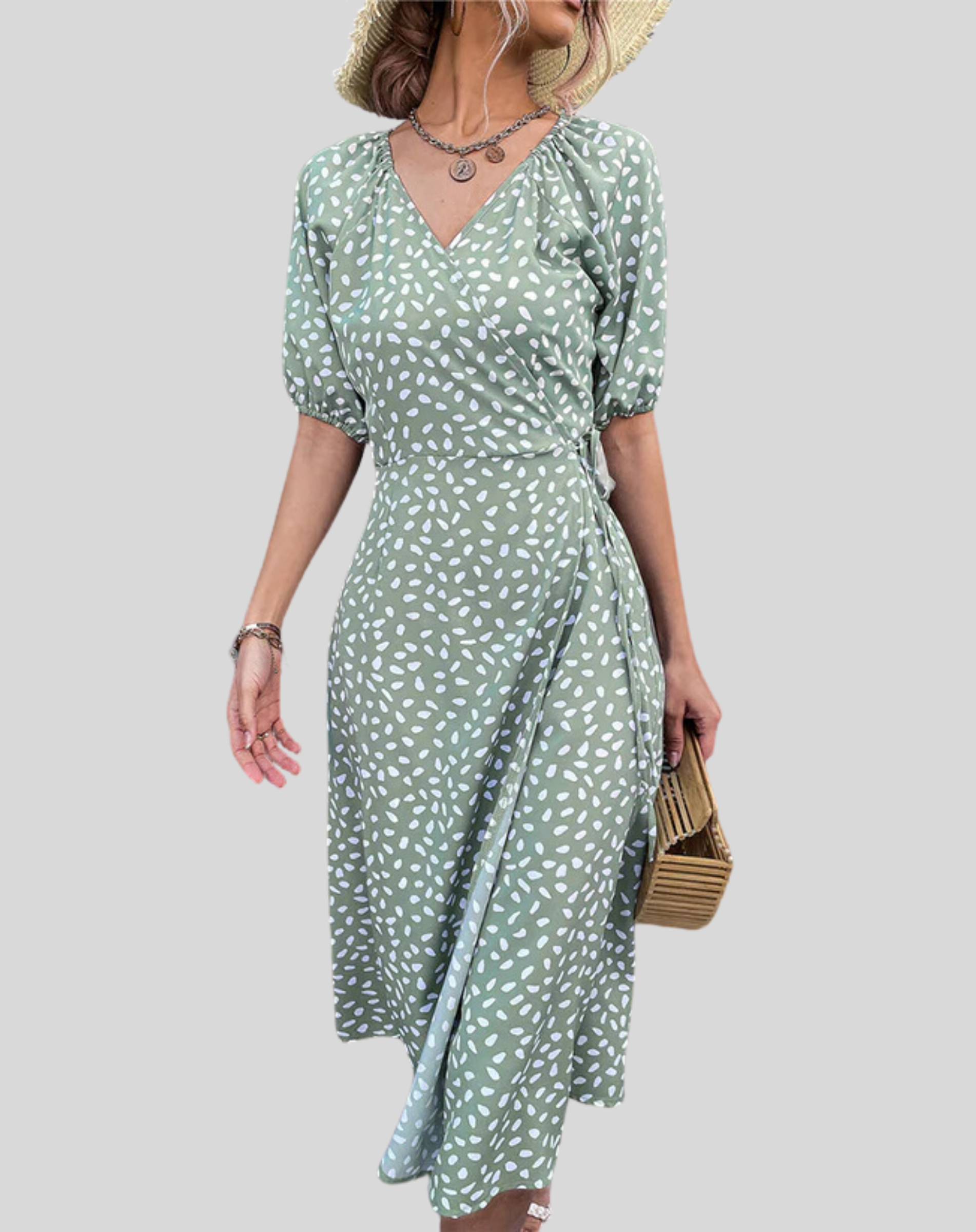 Lillymoda | Chloe - lässiges bedrucktes Kleid mit Schlitz