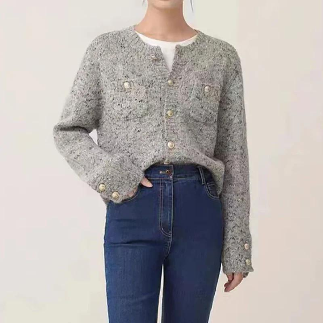 Brigitte Strickjacke | Klassische Strickjacke mit Knopfverschluss für den lässigen Look