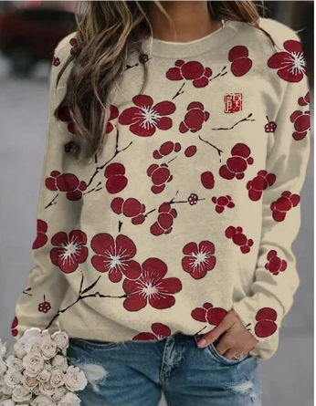 Vintage-Pullover: Florale Eleganz für kalte Tage