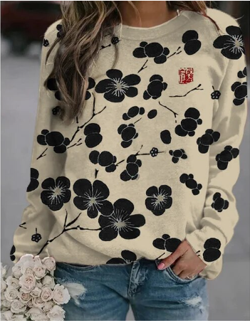 Vintage-Pullover: Florale Eleganz für kalte Tage