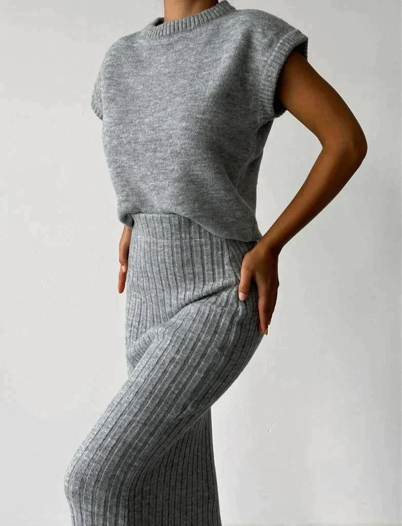 Lillymoda | Carmen - Warmes Strickset [Oberteil+Rock]