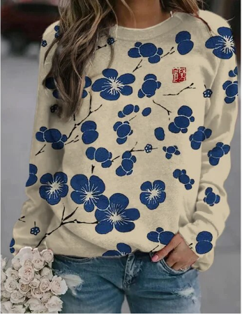 Vintage-Pullover: Florale Eleganz für kalte Tage