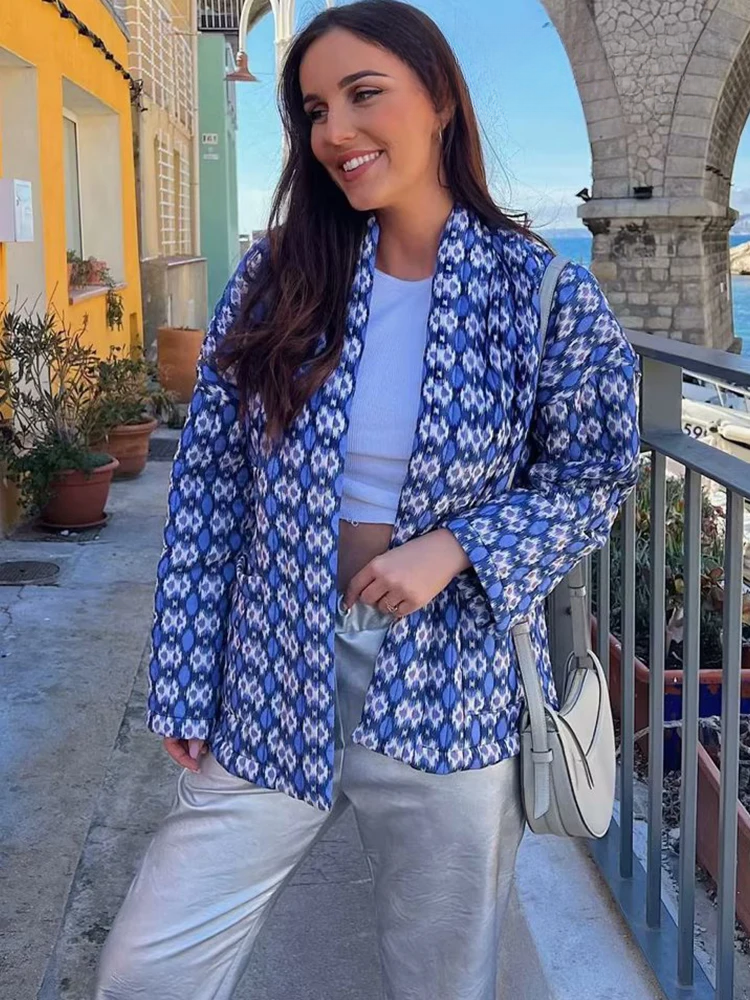 Lillymoda | Gabriella - Vintage bedruckte Strickjacke