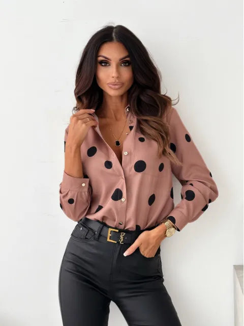 Lillymoda | Amaya - Elegante Bluse mit Tupfen
