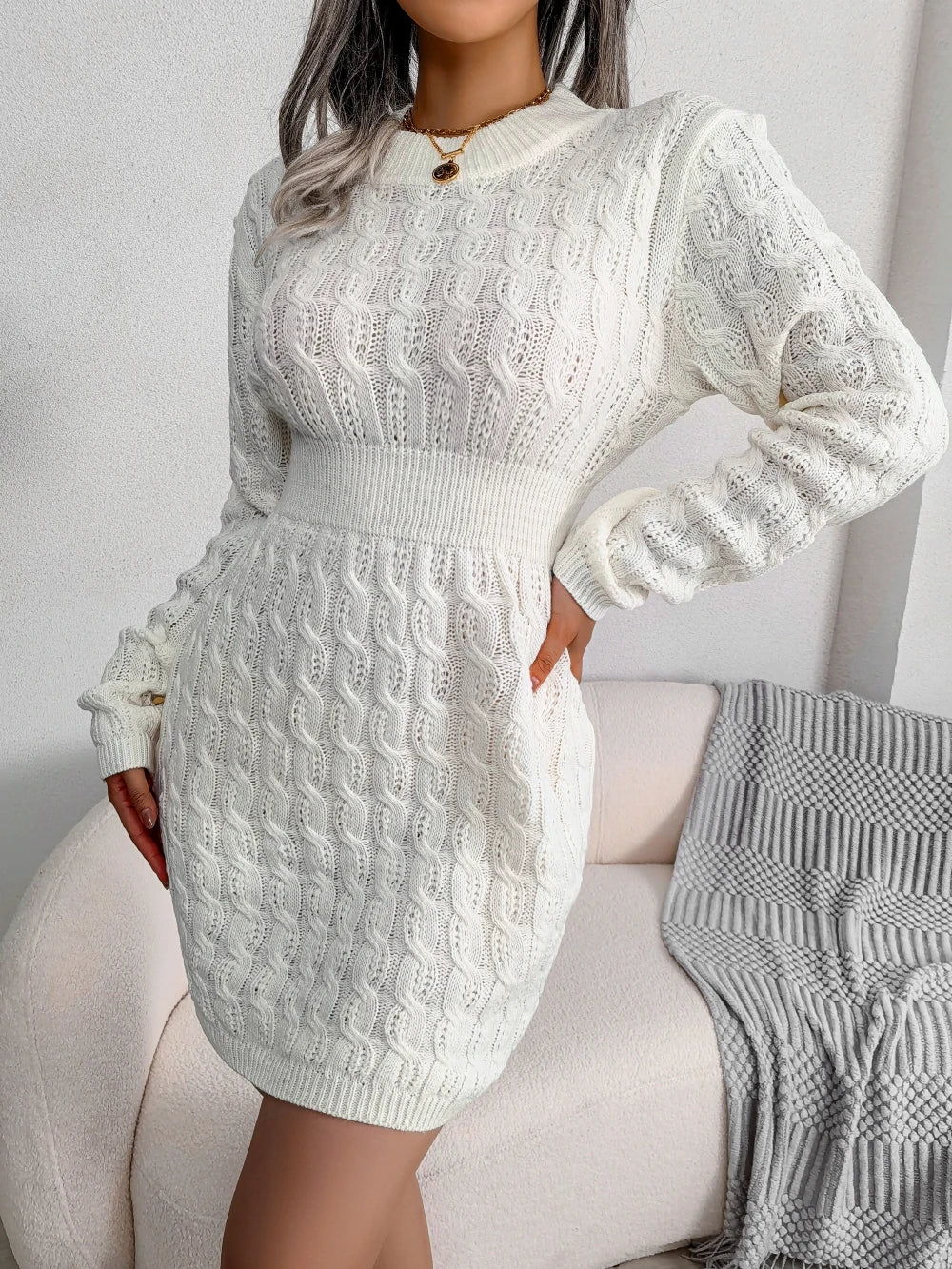 Lillymoda | Chaya - Lässiges Strickpullover-Kleid