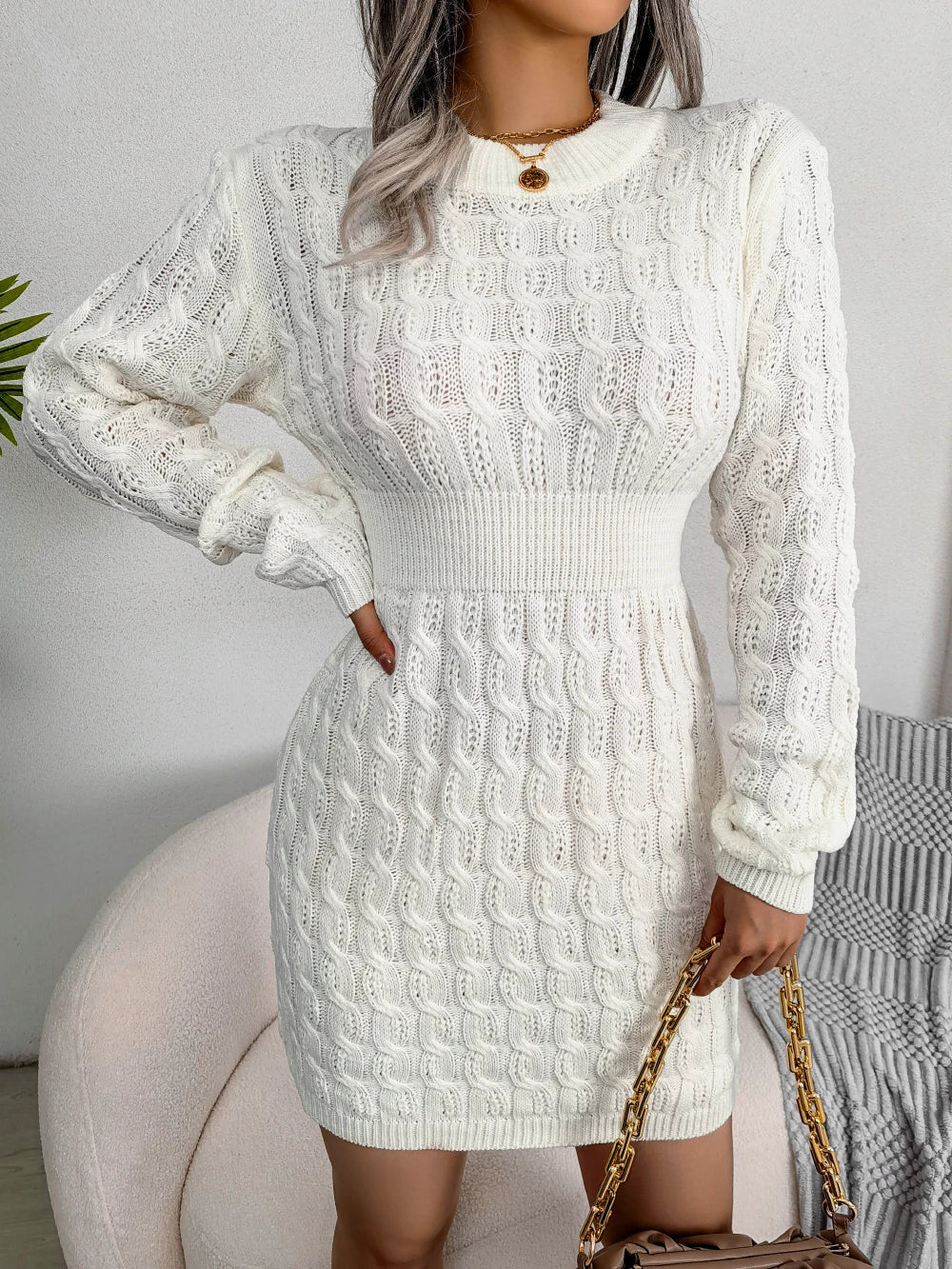 Lillymoda | Chaya - Lässiges Strickpullover-Kleid