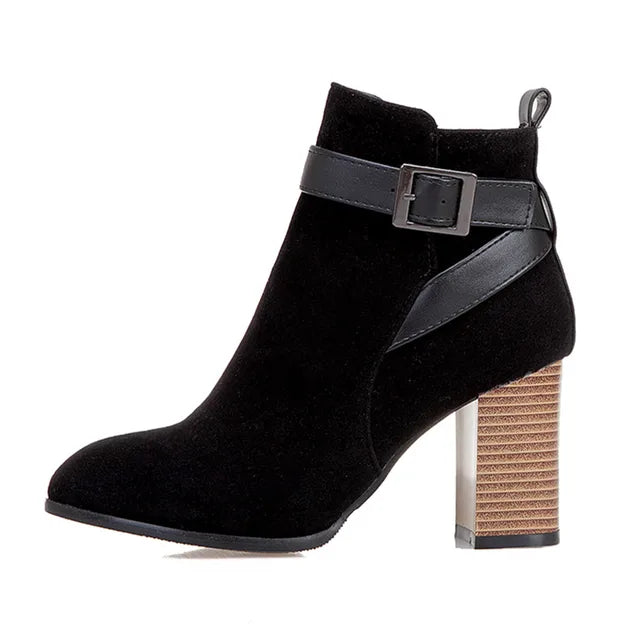 Lillymoda | Eleanor - Lässige Ankle Stiefel mit Reißverschluss