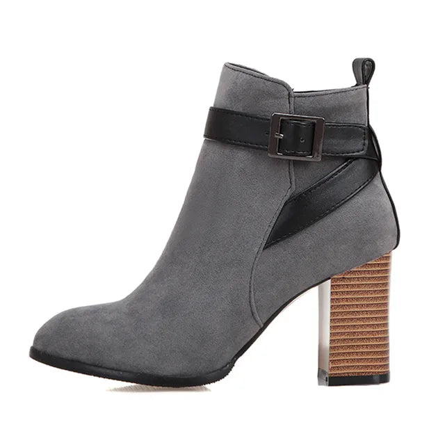 Lillymoda | Eleanor - Lässige Ankle Stiefel mit Reißverschluss