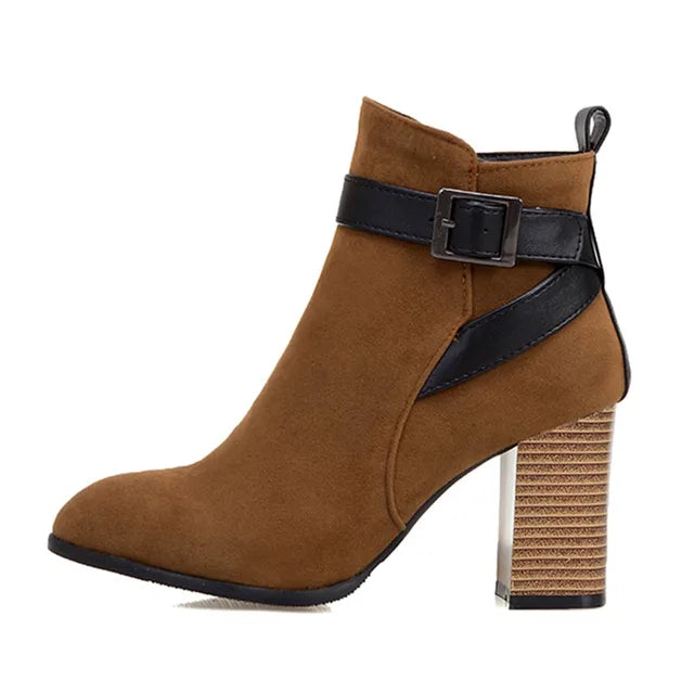 Lillymoda | Eleanor - Lässige Ankle Stiefel mit Reißverschluss