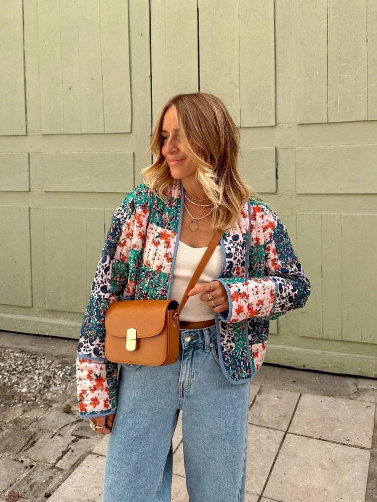 Lillymoda | Emmy - Weicher Patchwork-Mantel im Vintage-Stil