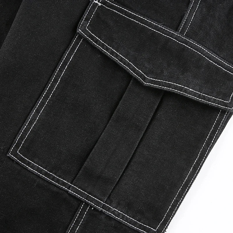 Regina - Vintage Cargo-Hose im mit hohem Bund und Taschen