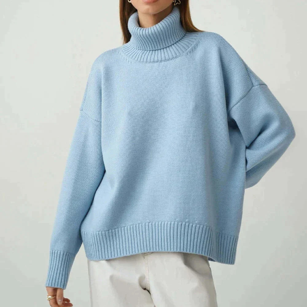 Lillymoda | Alexandra – Bequemer Pullover mit hohem Kragen