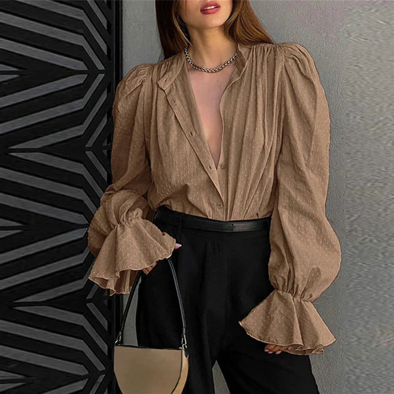 Lillymoda | Brooklyn - Elegante Einreihige Bürobluse