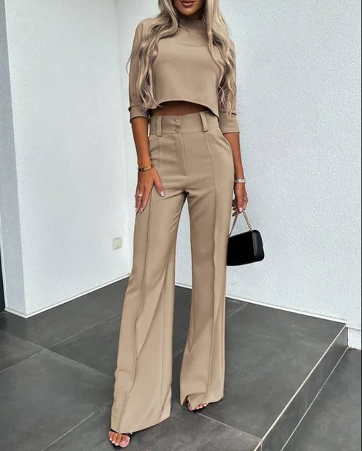 Lillymoda | Heather - Elegantes Büro-Set [Oberteil+Hose]