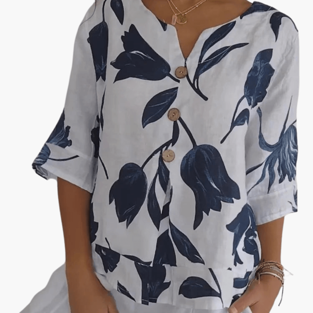 Stilvolles und bequemes Shirt mit V-Ausschnitt für Frauen