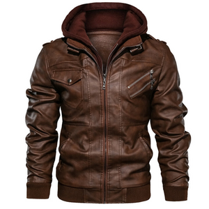 Lillymoda | Adam - Lederjacke mit Hoodie