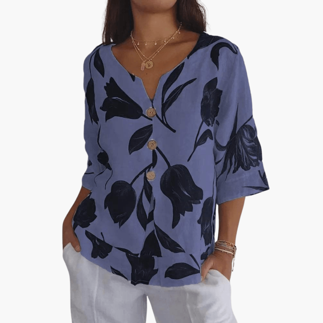 Stylische Bluse mit Blumendruck für Frauen