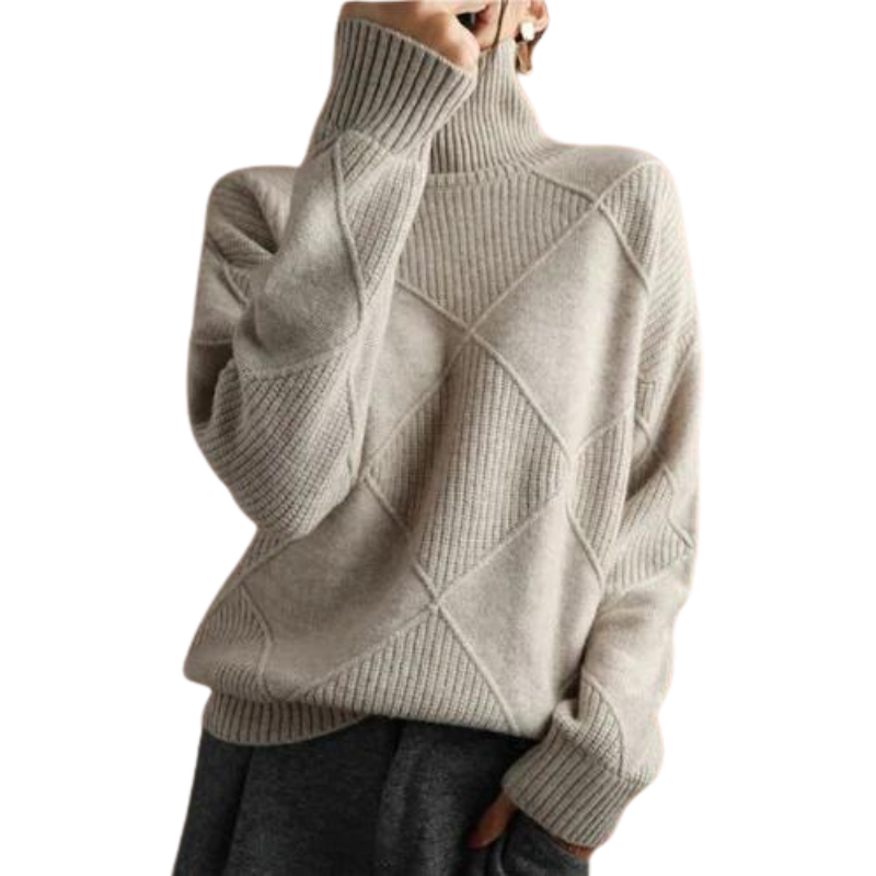 Lillymoda | Brenda - lässiger Rollkragenstrickpullover