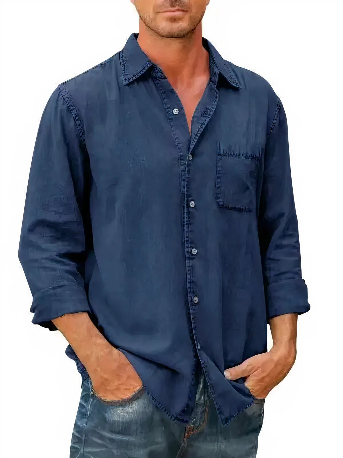 Emilio - Langärmeliges Denim-Shirt