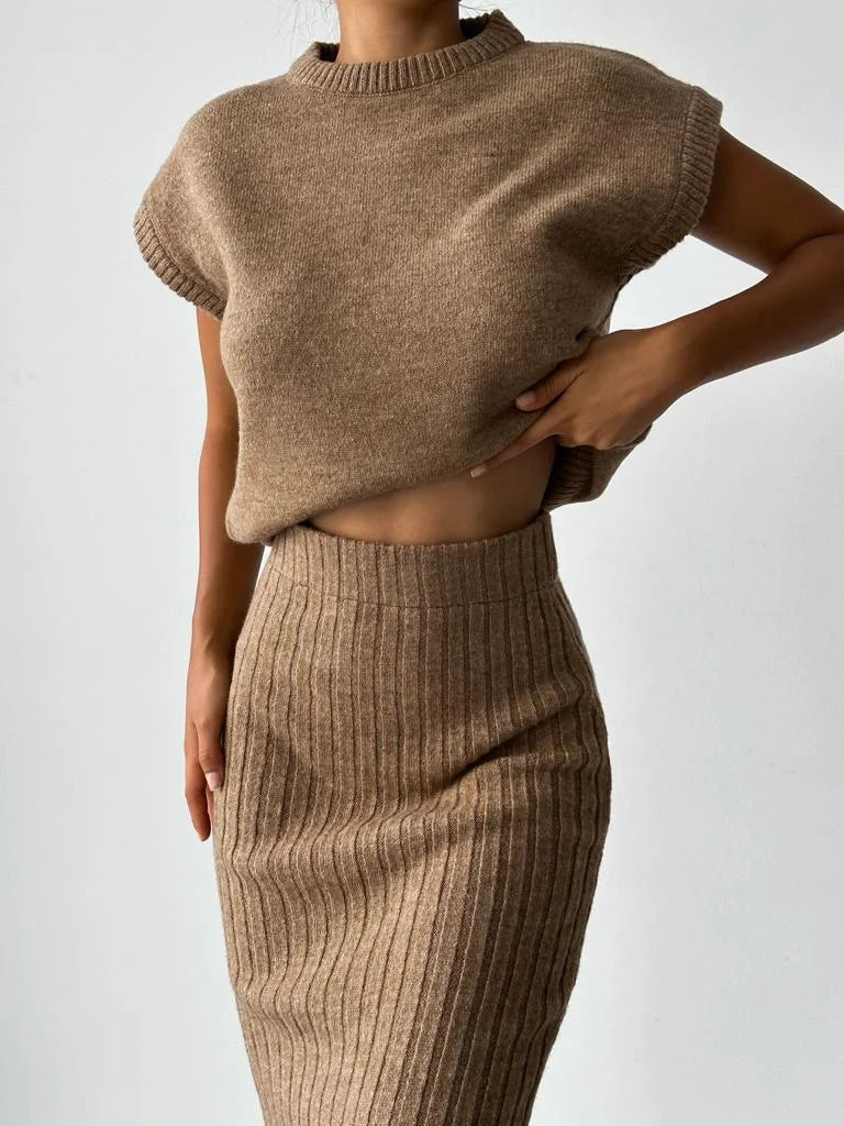 Lillymoda | Carmen - Warmes Strickset [Oberteil+Rock]