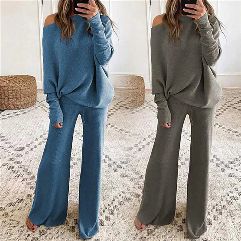 Lillymoda | Brinley - Stylischer Gestrickter Trainingsanzug [Pullover+Hose]