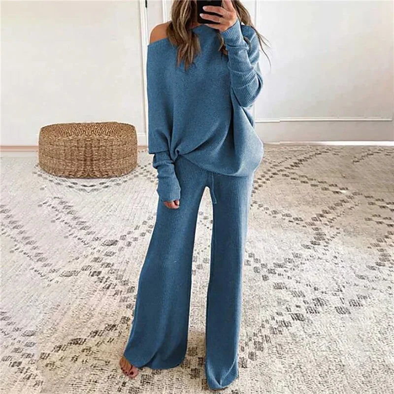 Lillymoda | Brinley - Stylischer Gestrickter Trainingsanzug [Pullover+Hose]
