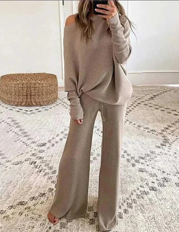Lillymoda | Brinley - Stylischer Gestrickter Trainingsanzug [Pullover+Hose]