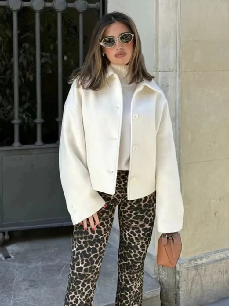 Lillymoda | Elianna - Einreihiger Mantel mit Knöpfen in Übergröße