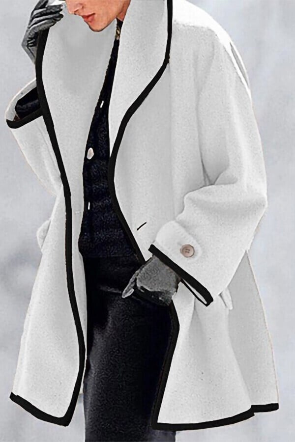 Lillymoda | Grace – Eleganter Wollmantel mit breitem Kragen