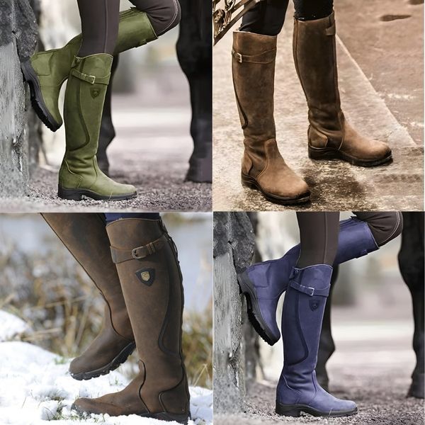 Lillymoda | Antonia - Stylische Kniestiefel [Wasserabweisend]