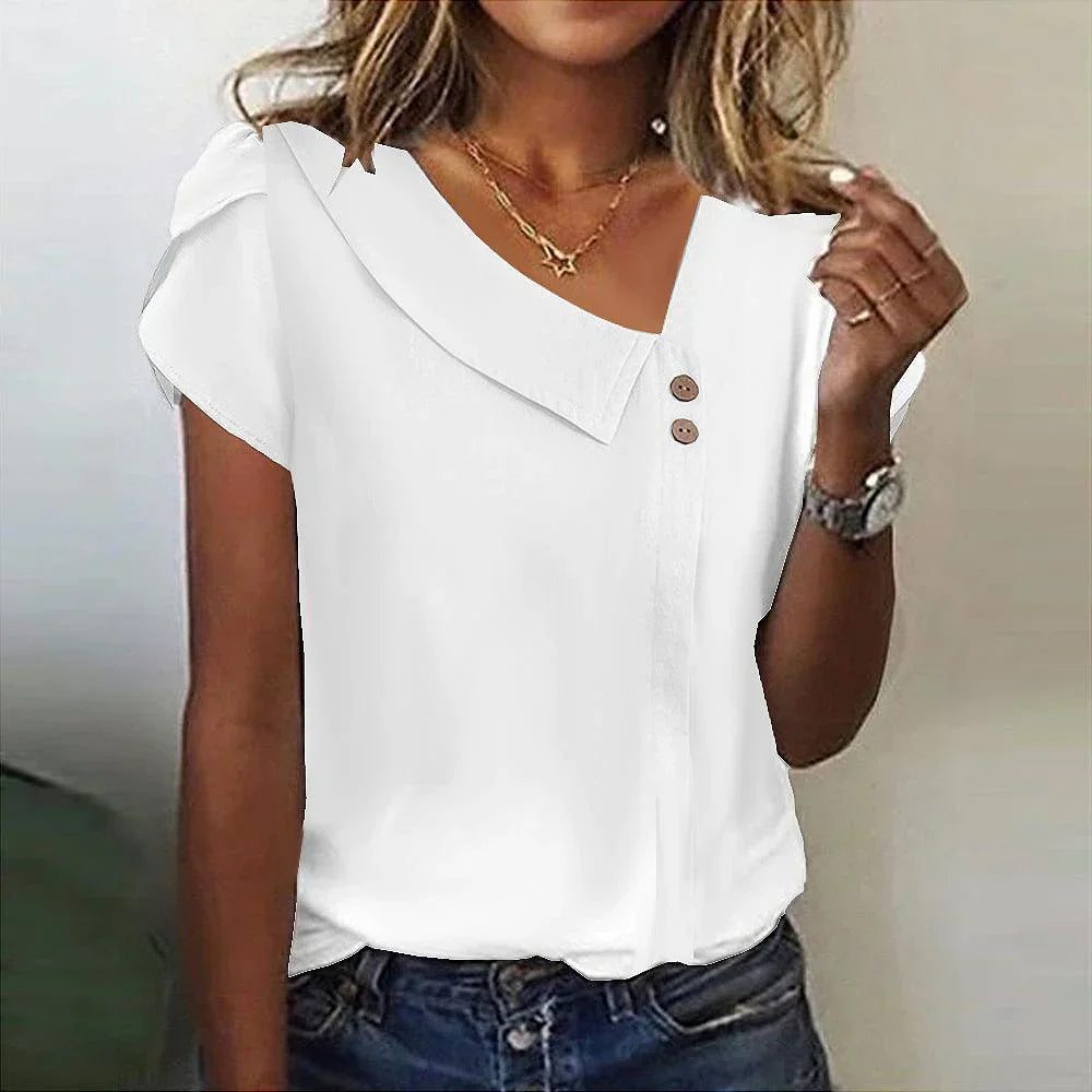 Elegante weiße Bluse für Büro und Freizeit – Fanny