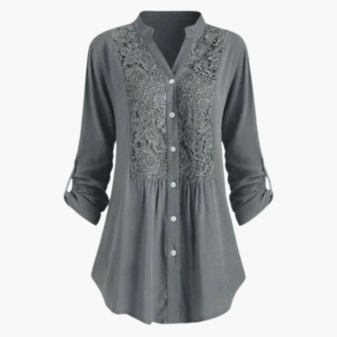 Stylische Bluse mit langen Puffärmeln für Frauen