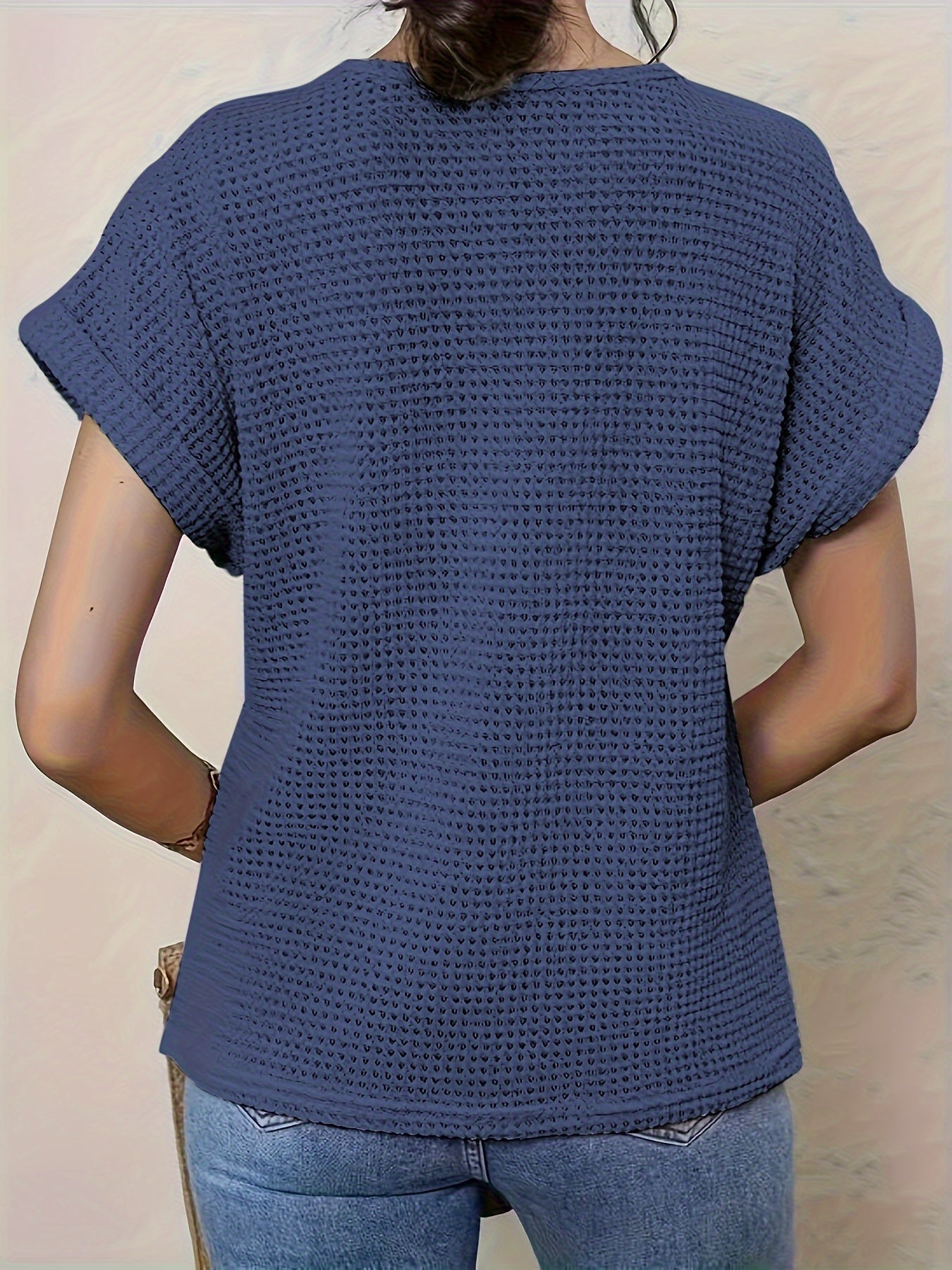 Elegantes Shirt mit Spitze und Rundhalsausschnitt – Michaela