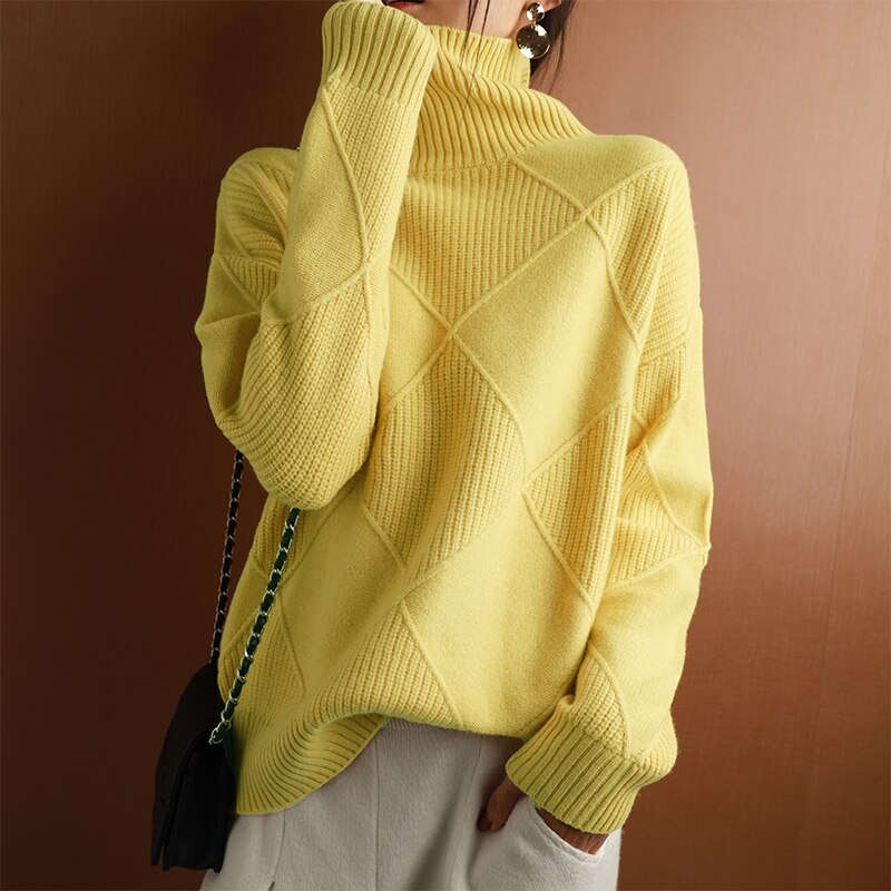 Lillymoda | Brenda - lässiger Rollkragenstrickpullover