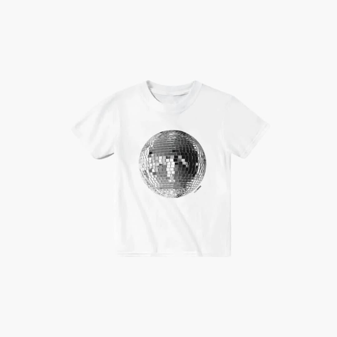Trendiges Glitzerball-T-Shirt für Damen